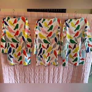 Colorful Bird Print Dress